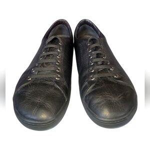 Birchbury Men's Bramfords Barefoot Black Minimalist  Leather Sneakers US 11 EU43